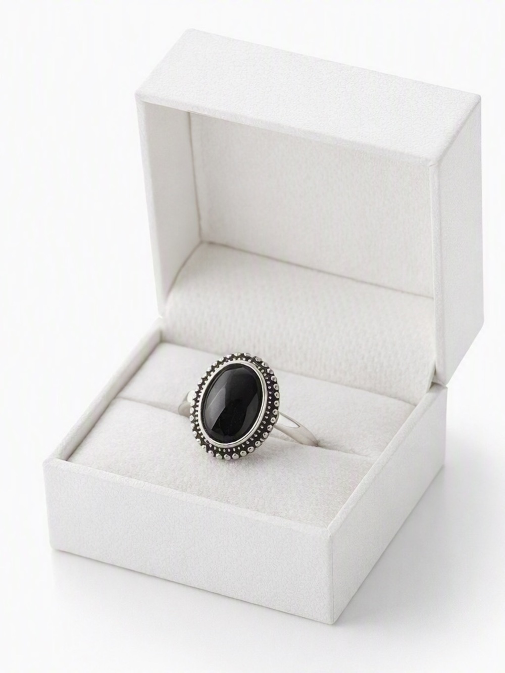 5/$25 Black Gem Oval Ring Size 9